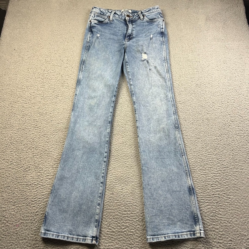 Wrangler Women Retro Bailey High Rise Bootcut Distressed Flare Jeans 28x34